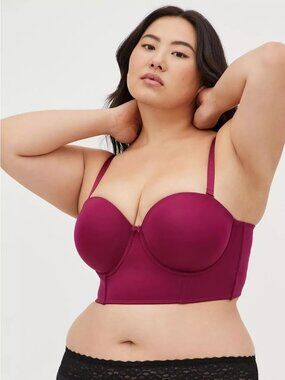 Torrid Curve Bombshell Everyday Strapless Push-Up Bra in color Navarra
